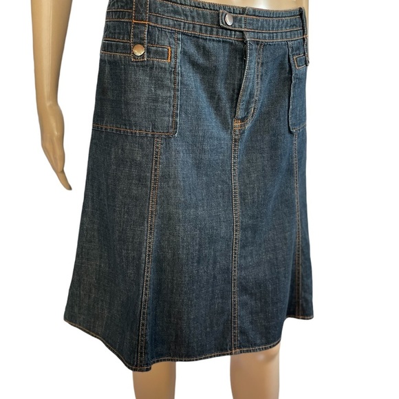 Sigurd Olsen blue denim midi boho skirt size 8P - Picture 4 of 15